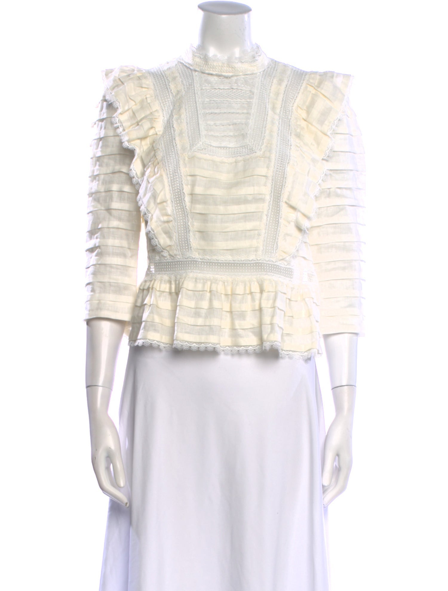 Zimmermann Linen Striped Crop Top