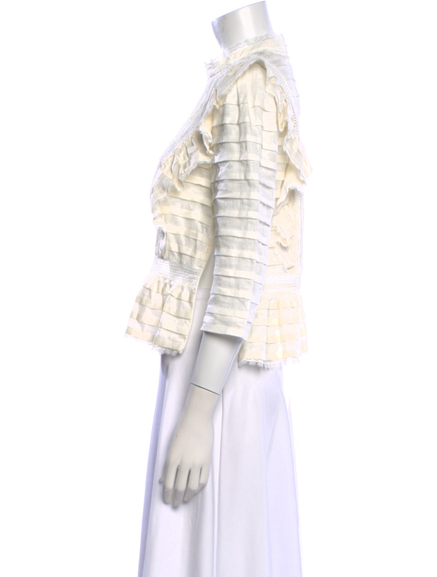 Zimmermann Linen Striped Crop Top