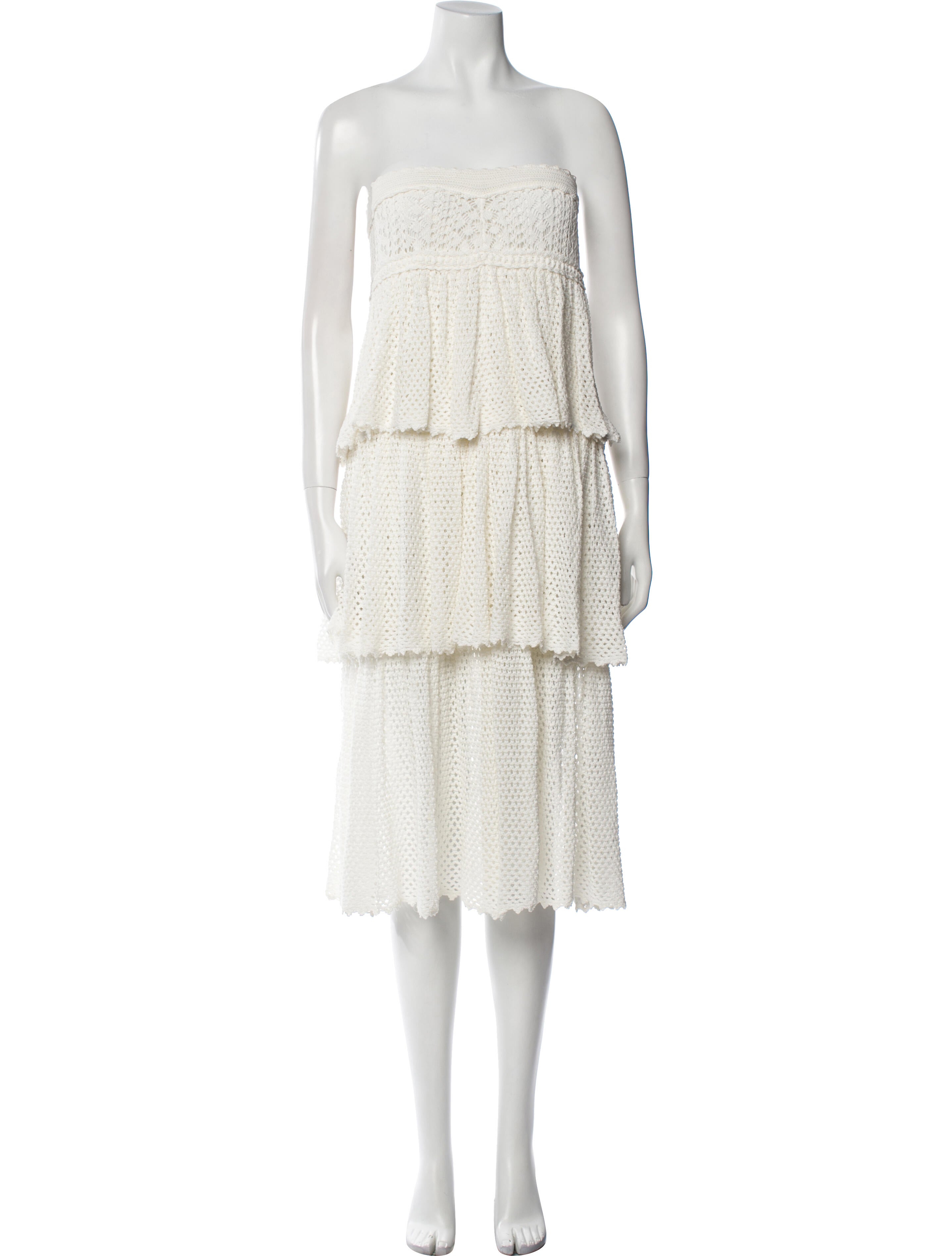 Zimmermann Lace Pattern Ruffle Embellishment Skirt Set