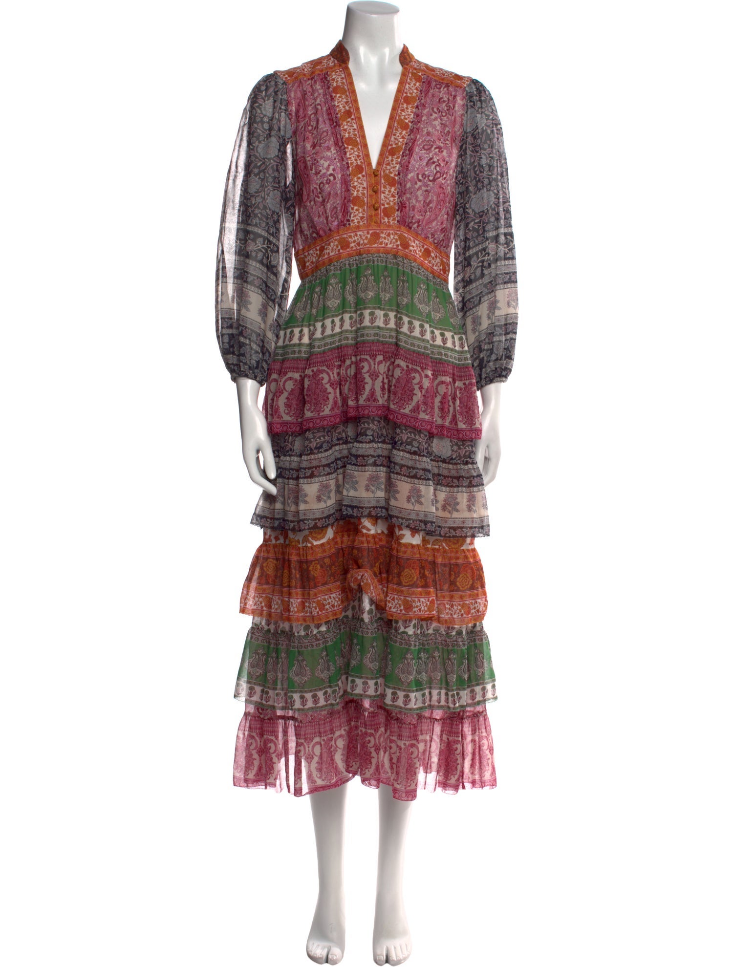 Zimmermann Paisley Print Long Dress