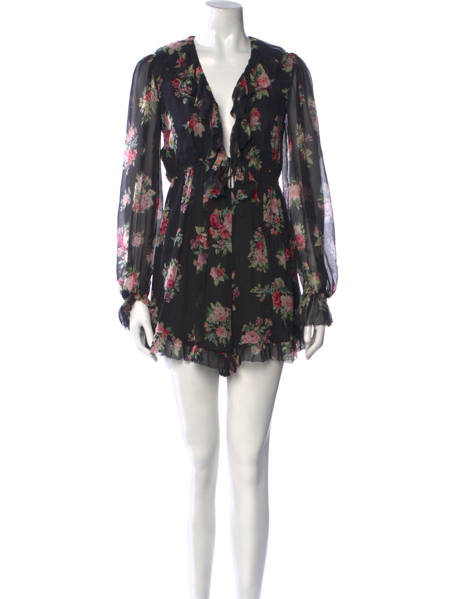 Zimmermann Silk Floral Print Romper