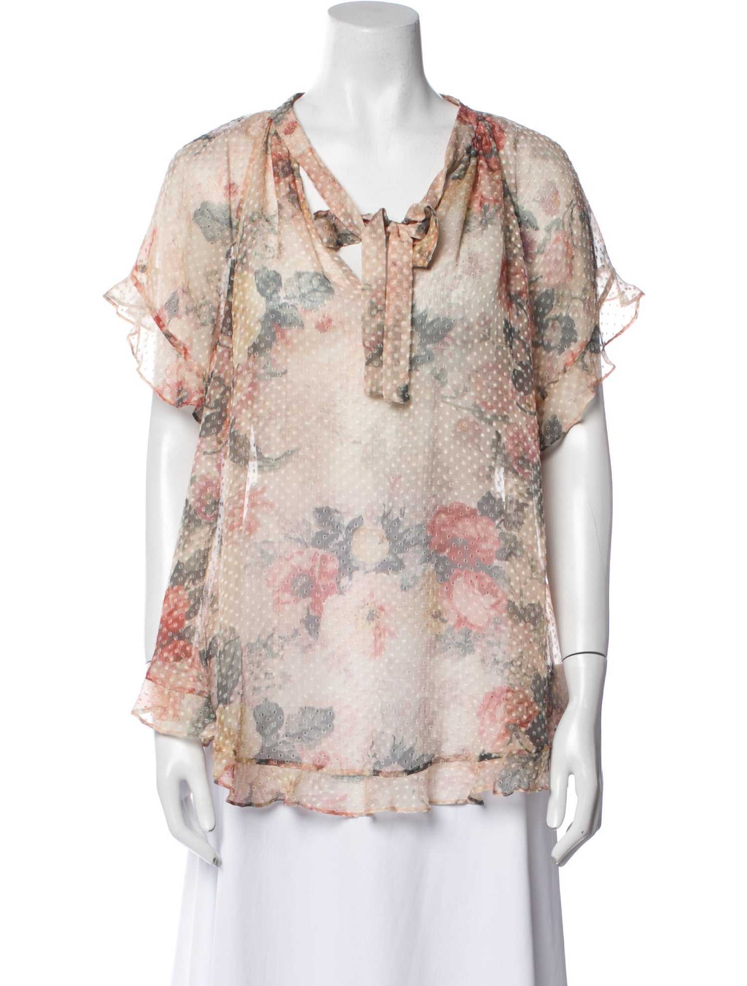 Zimmermann Silk Floral Print Blouse