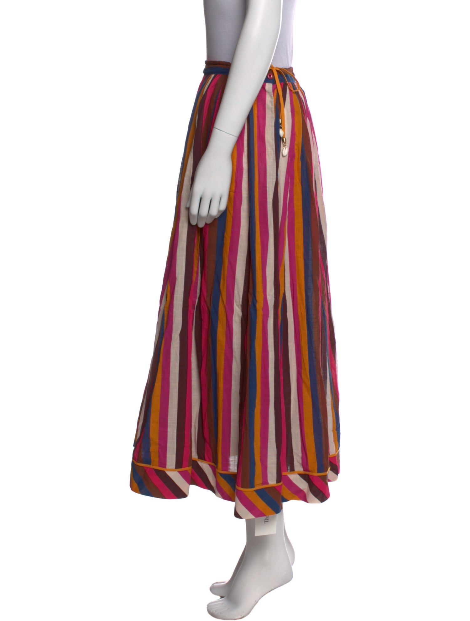 Zimmermann Striped Midi Length Skirt