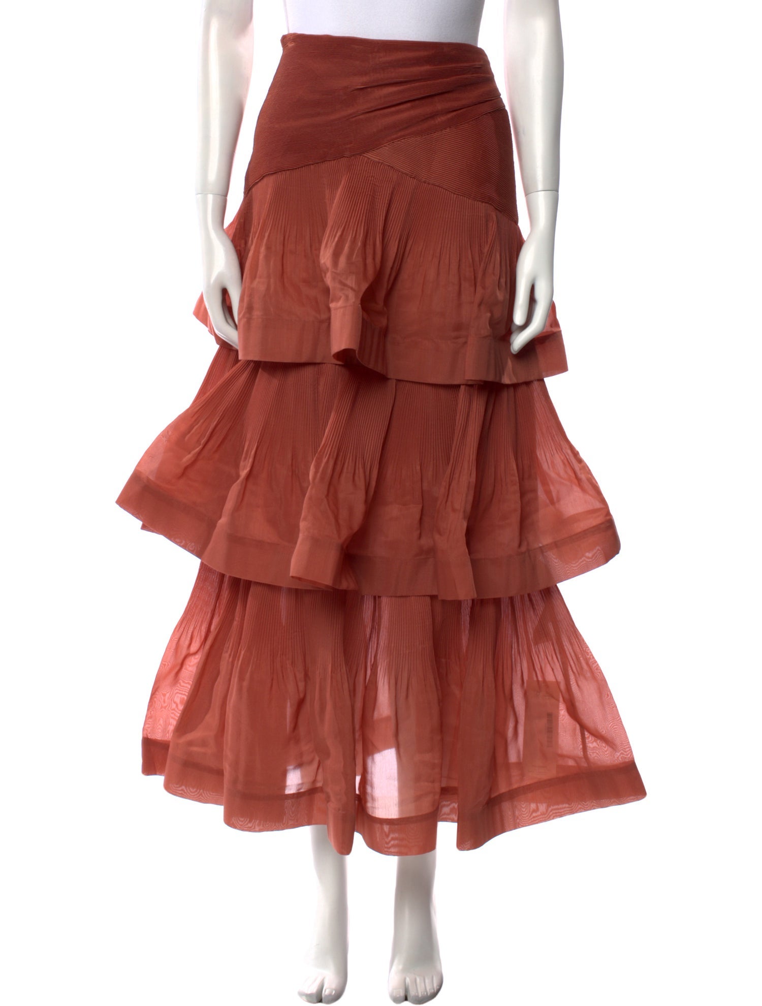 Zimmermann Pleated Accents Midi Length Skirt