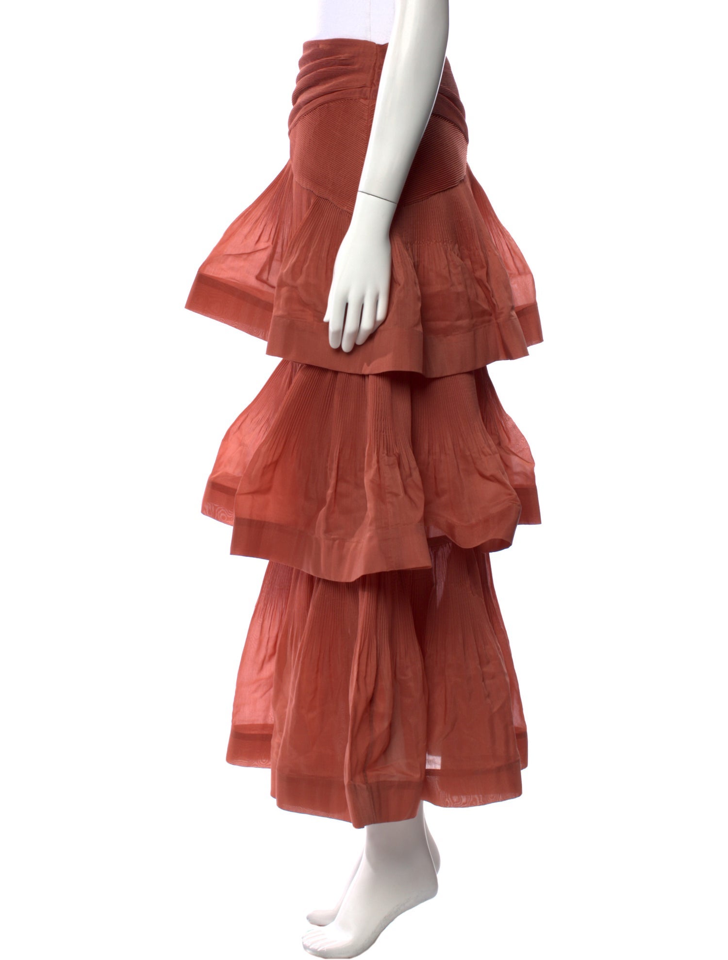 Zimmermann Pleated Accents Midi Length Skirt