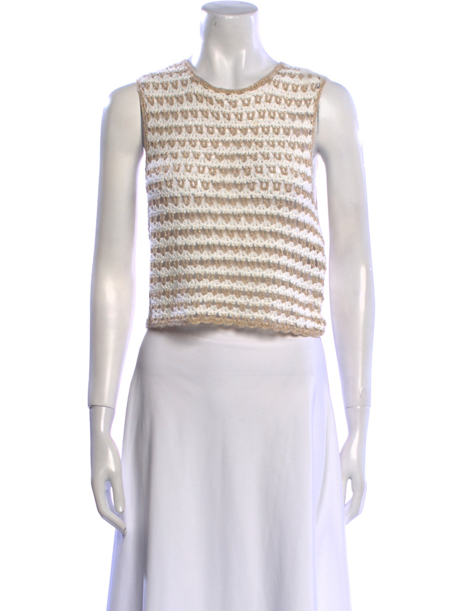 Zimmermann Crochet Striped Crop Top