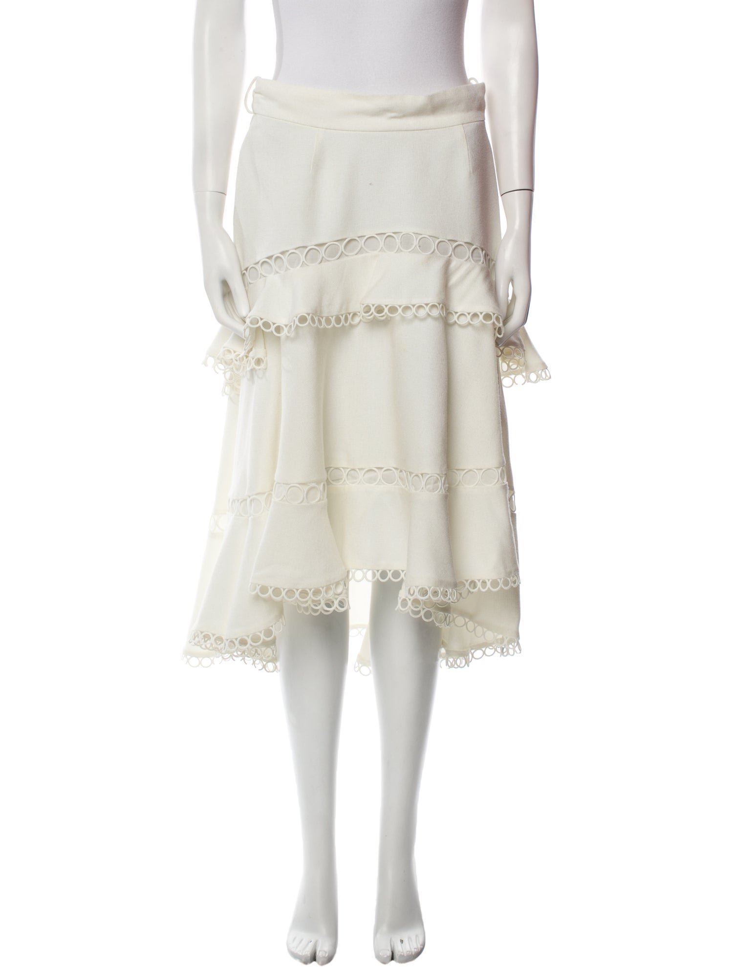 Zimmermann Ruffle Embellishment Midi Length Skirt