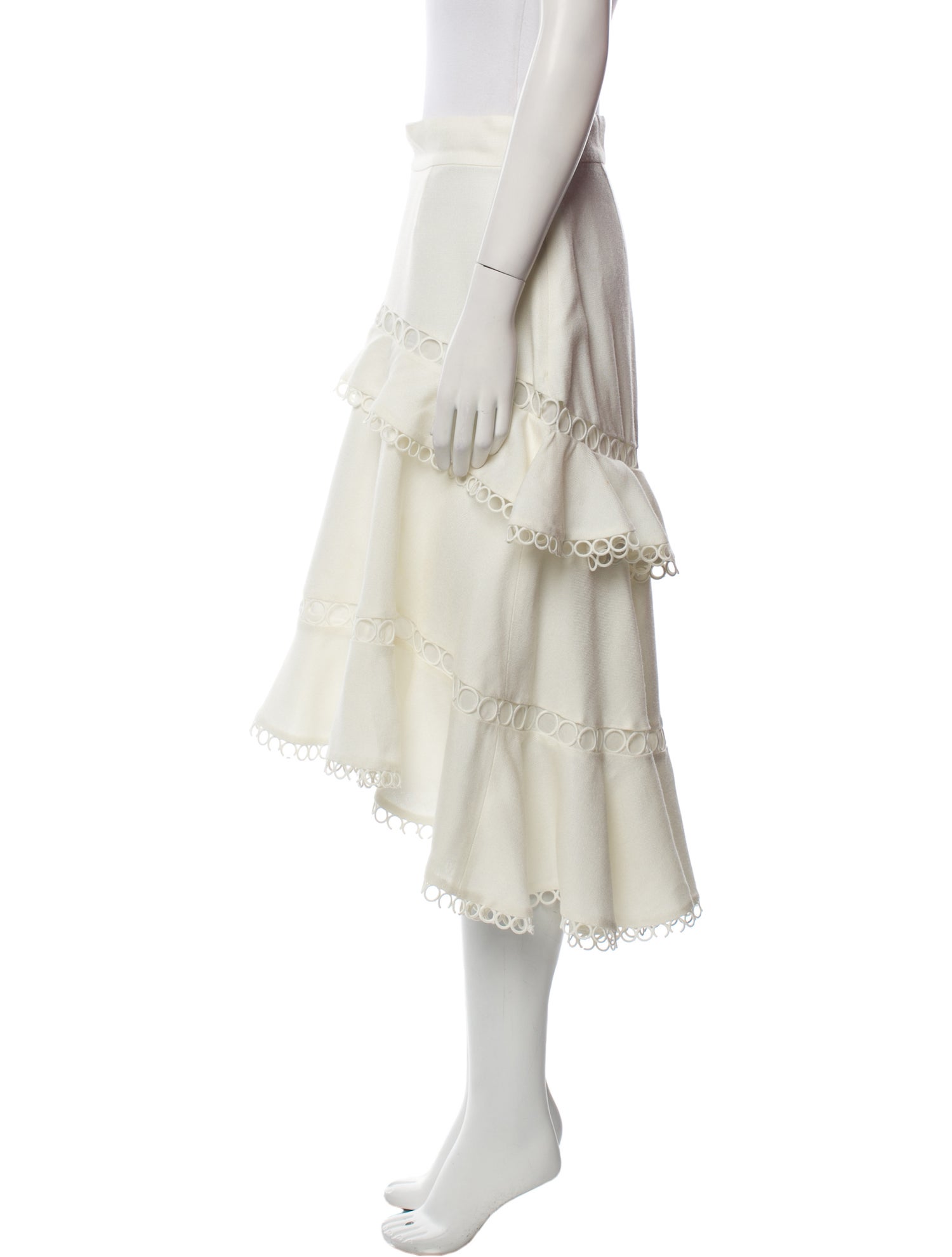 Zimmermann Ruffle Embellishment Midi Length Skirt