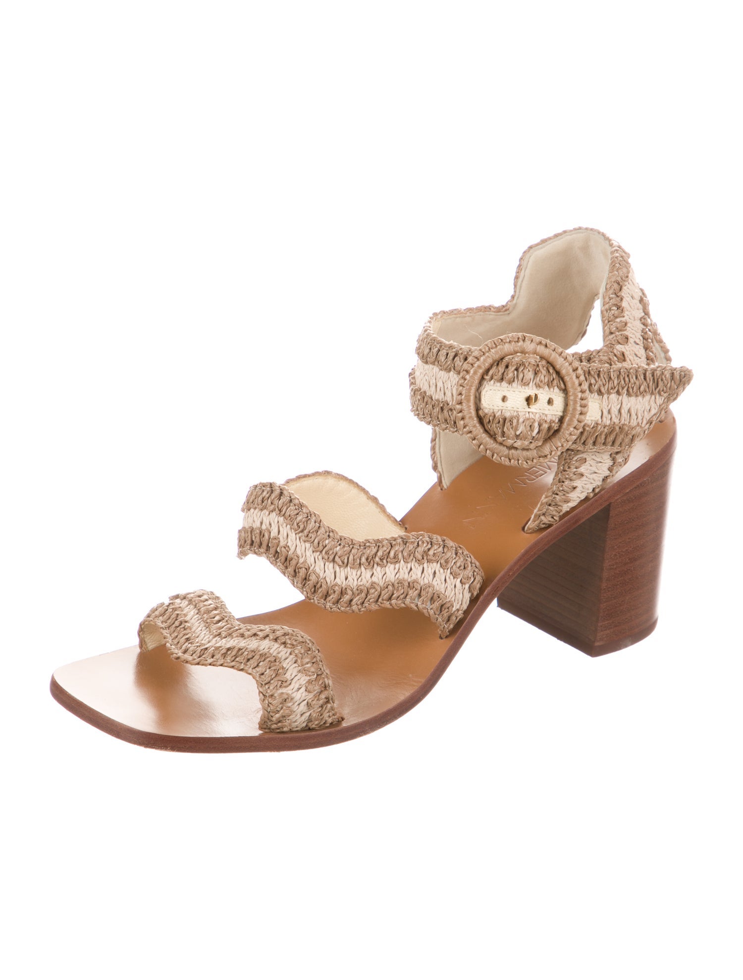 Zimmermann Straw Patterned Sandals