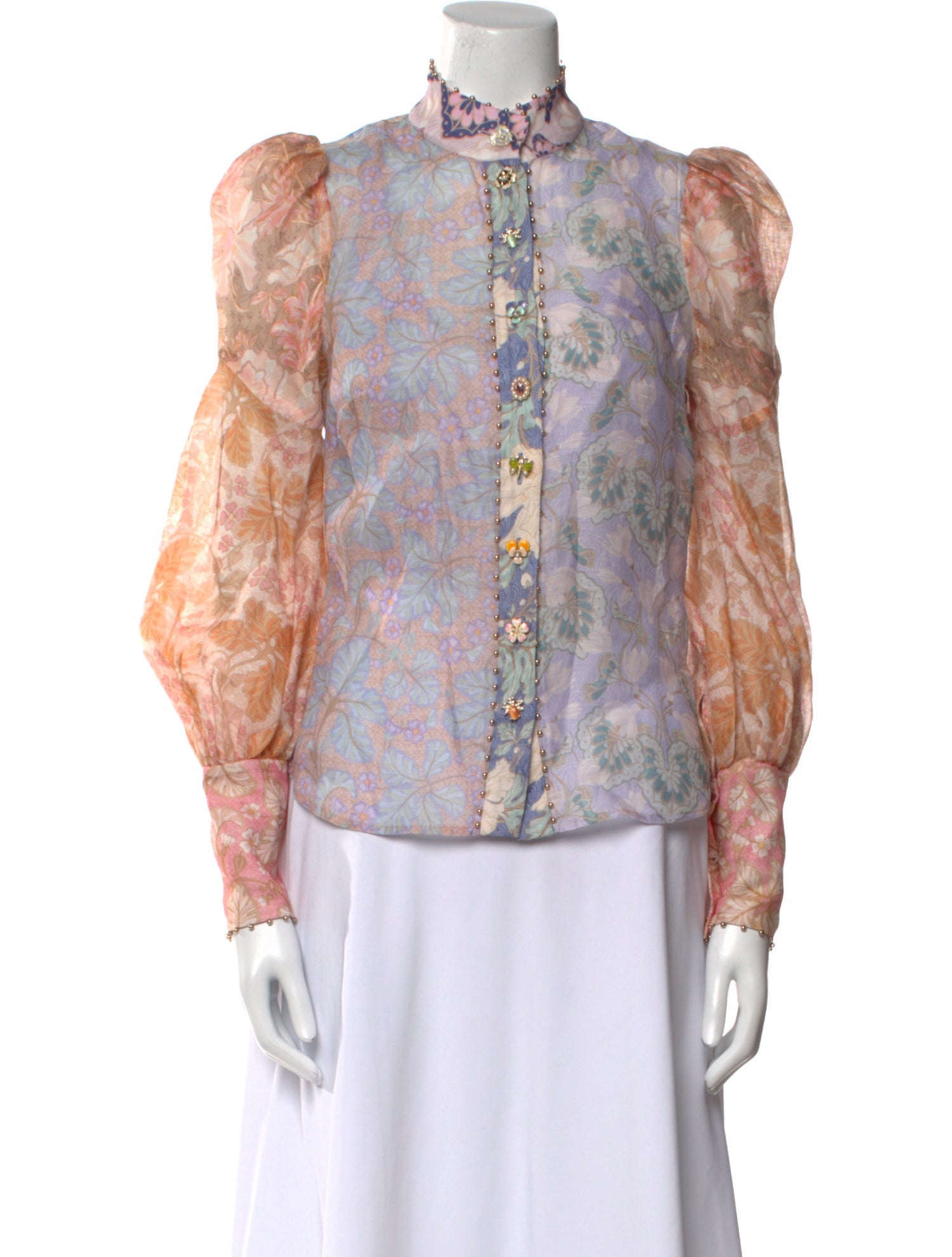 Zimmermann Linen Floral Print Blouse