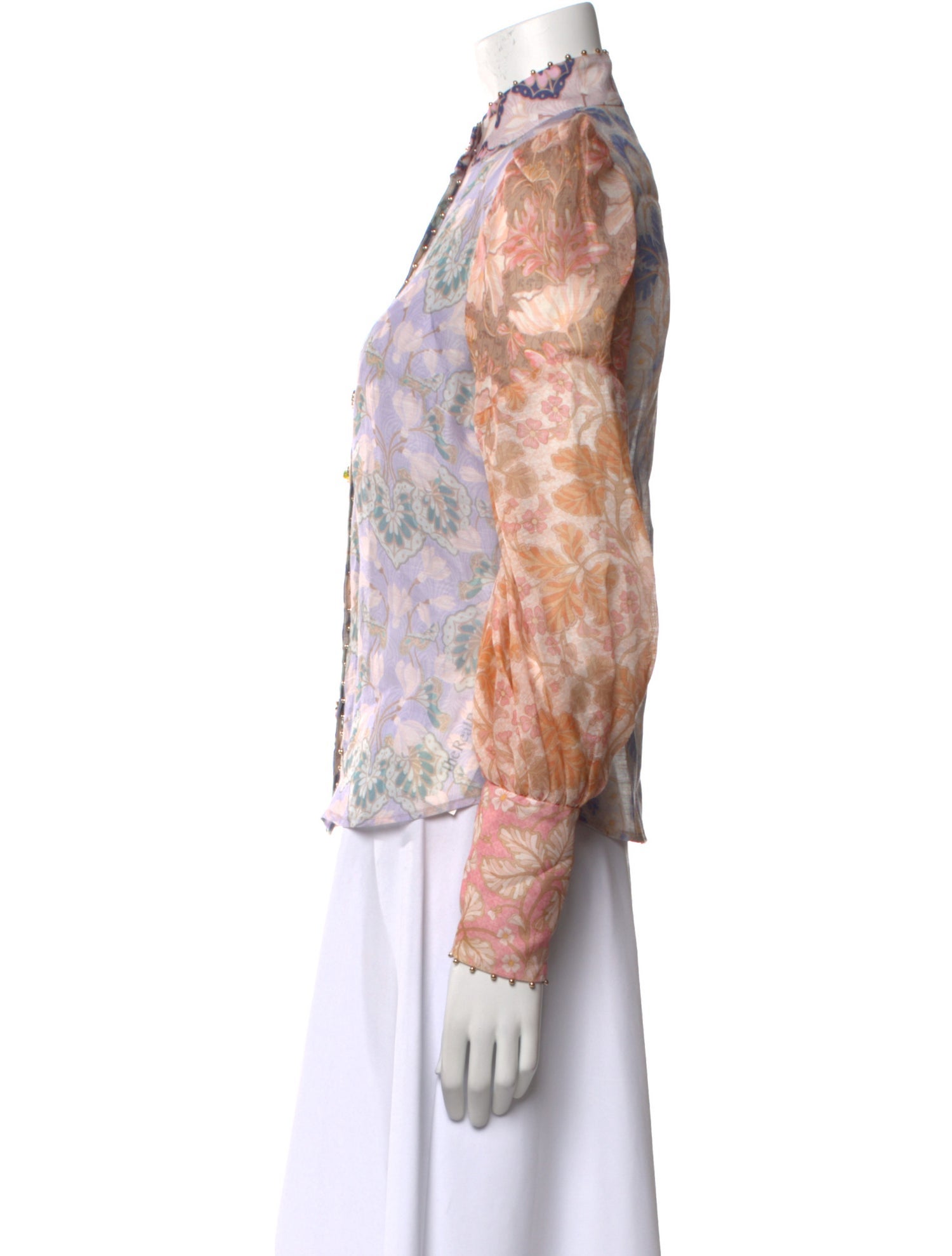 Zimmermann Linen Floral Print Blouse