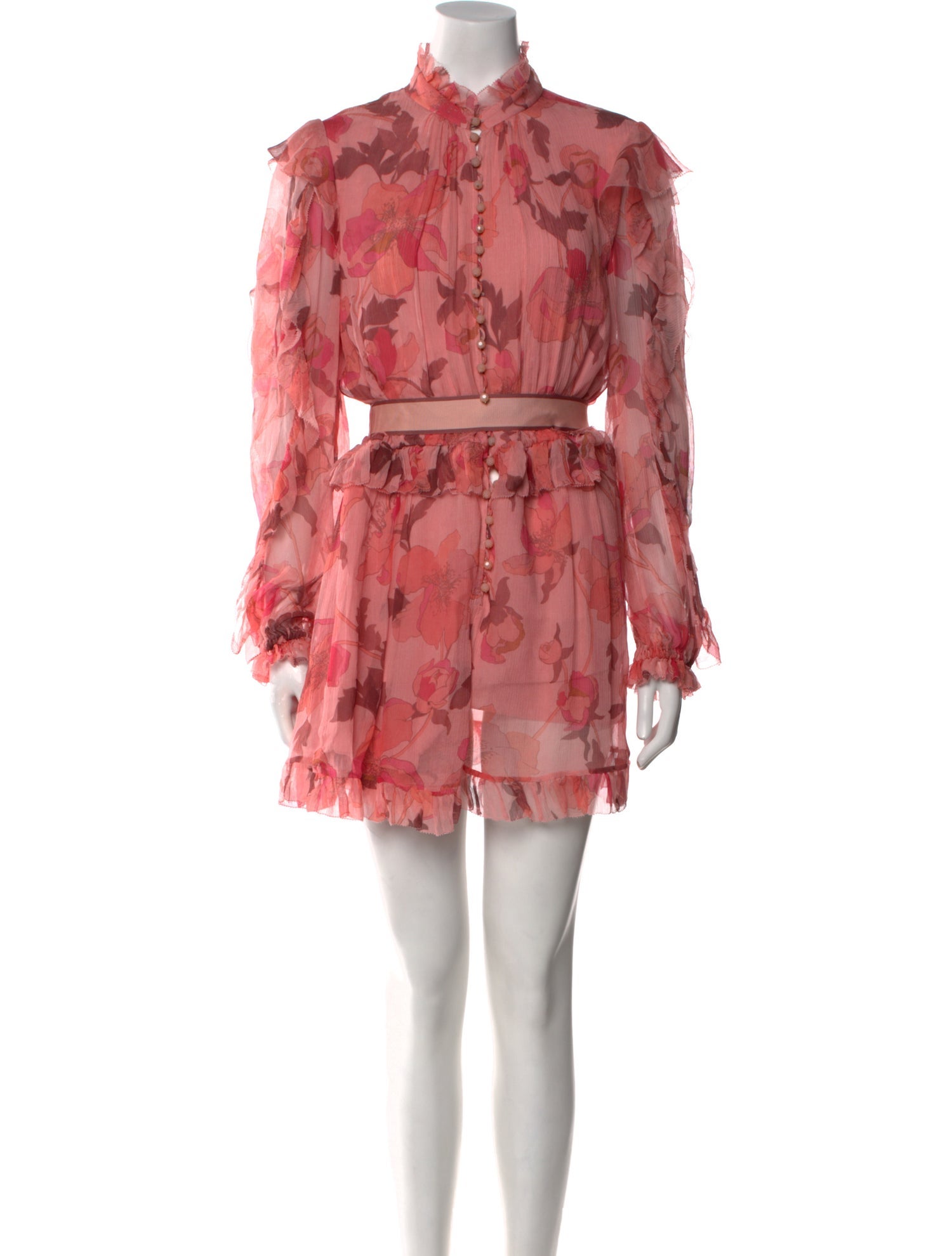 Zimmermann Silk Floral Print Romper
