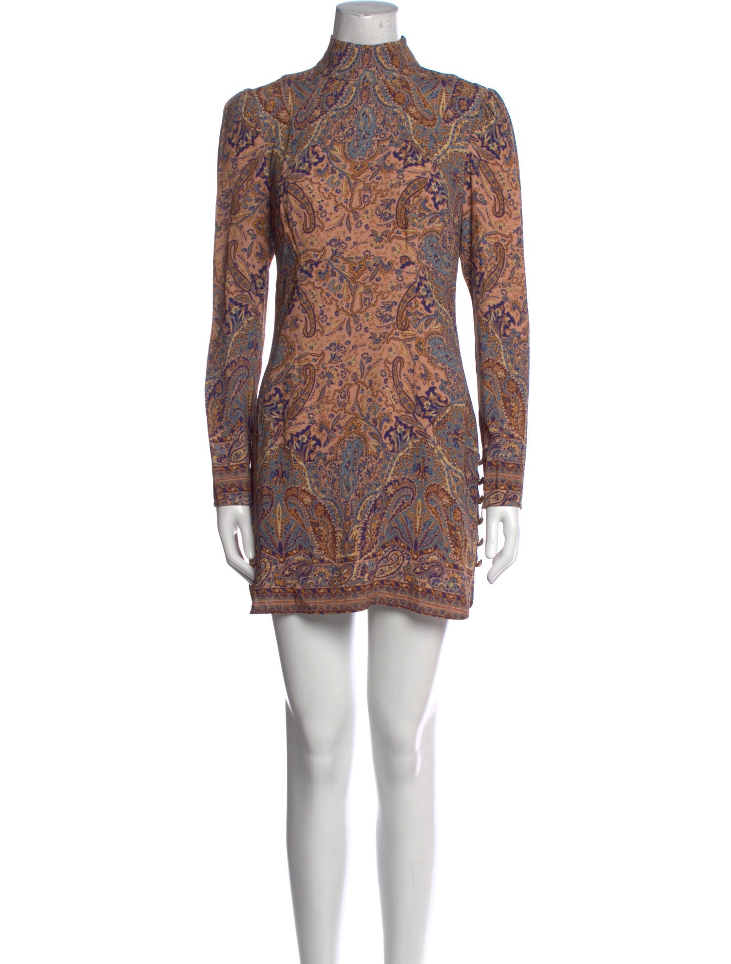 a line dress with full sleeves A-LINE CUFF SLEEVED CHIFFON MAXI DRESS IN BEIGE | CULT MIA main image 1
