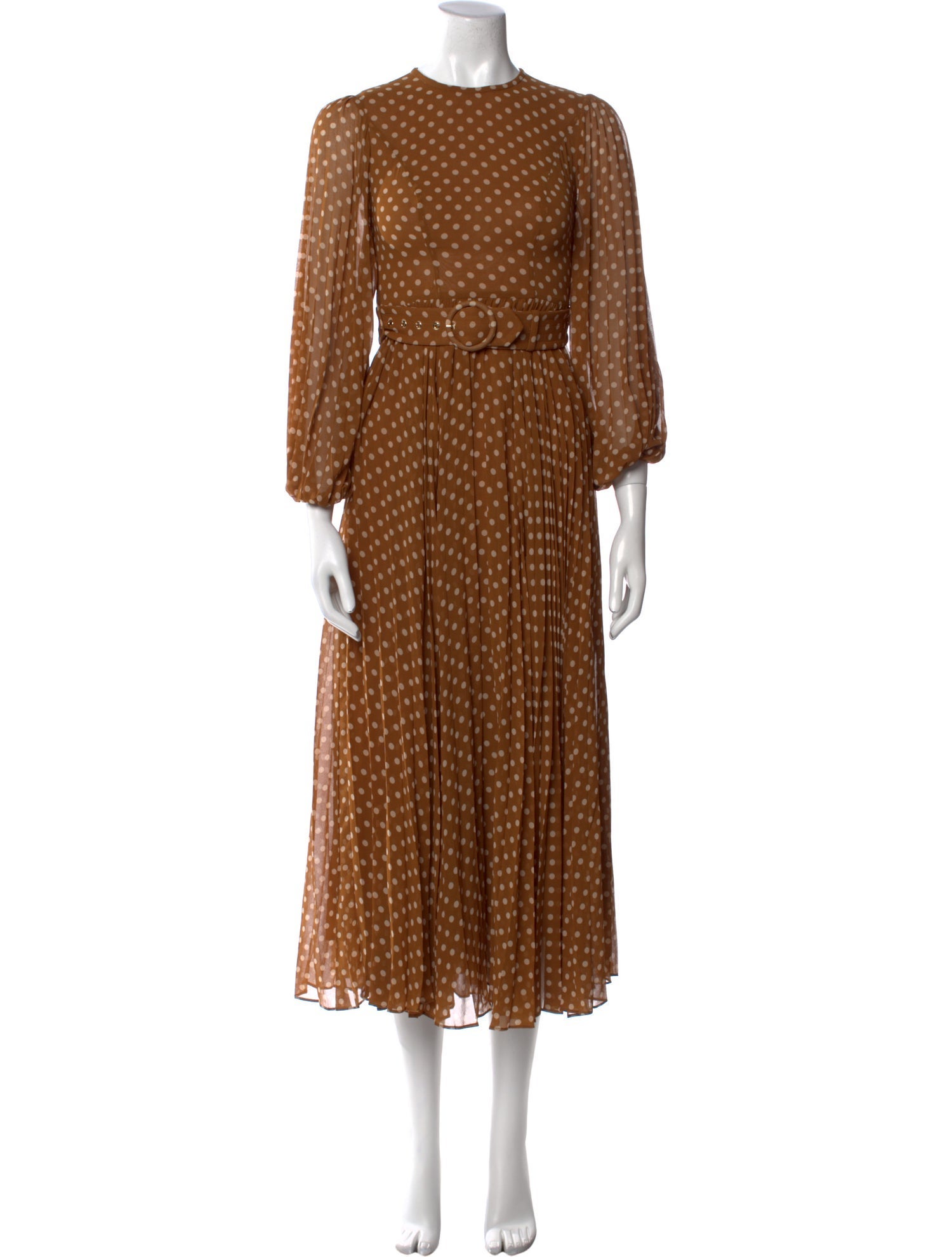 Zimmermann Polka Dot Print Midi Length Dress