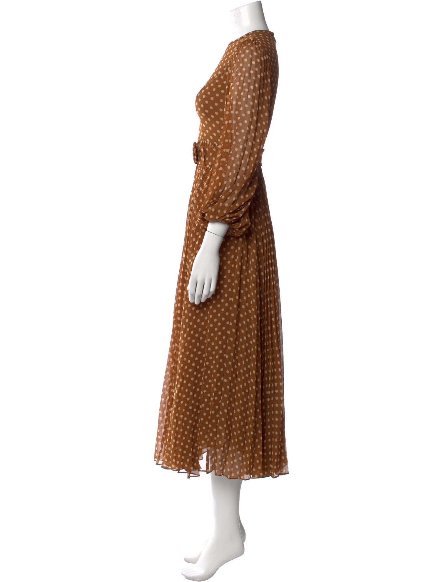 Zimmermann Polka Dot Print Midi Length Dress