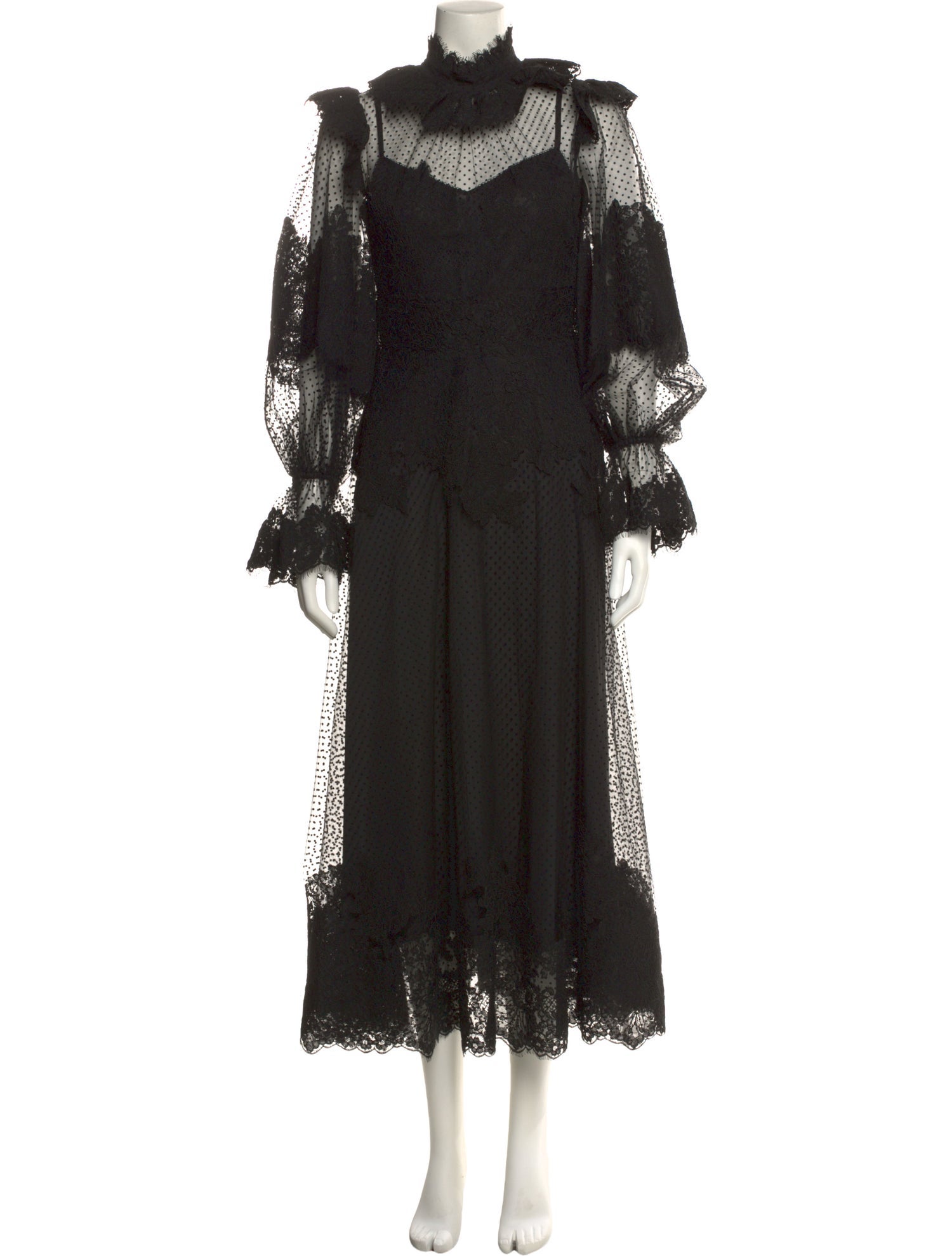 Zimmermann Mock Neck Long Dress