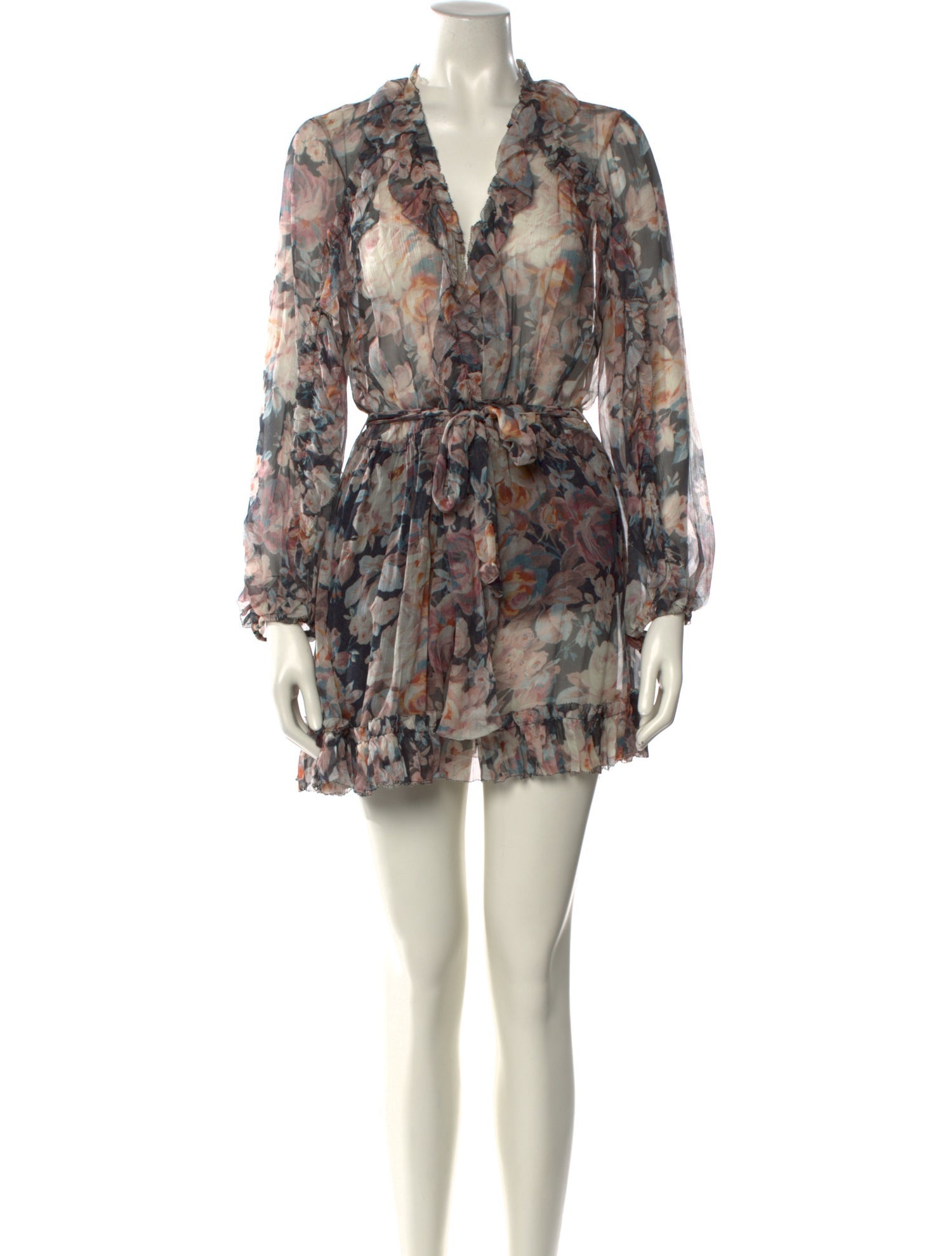 Zimmermann Silk Floral Print Romper