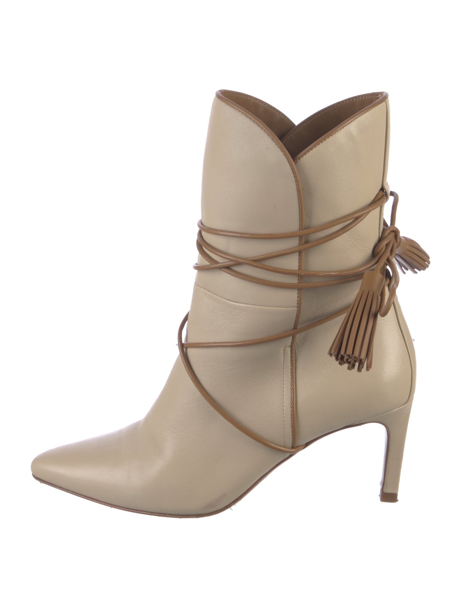 Zimmermann Leather Tassel Accents Western Boots