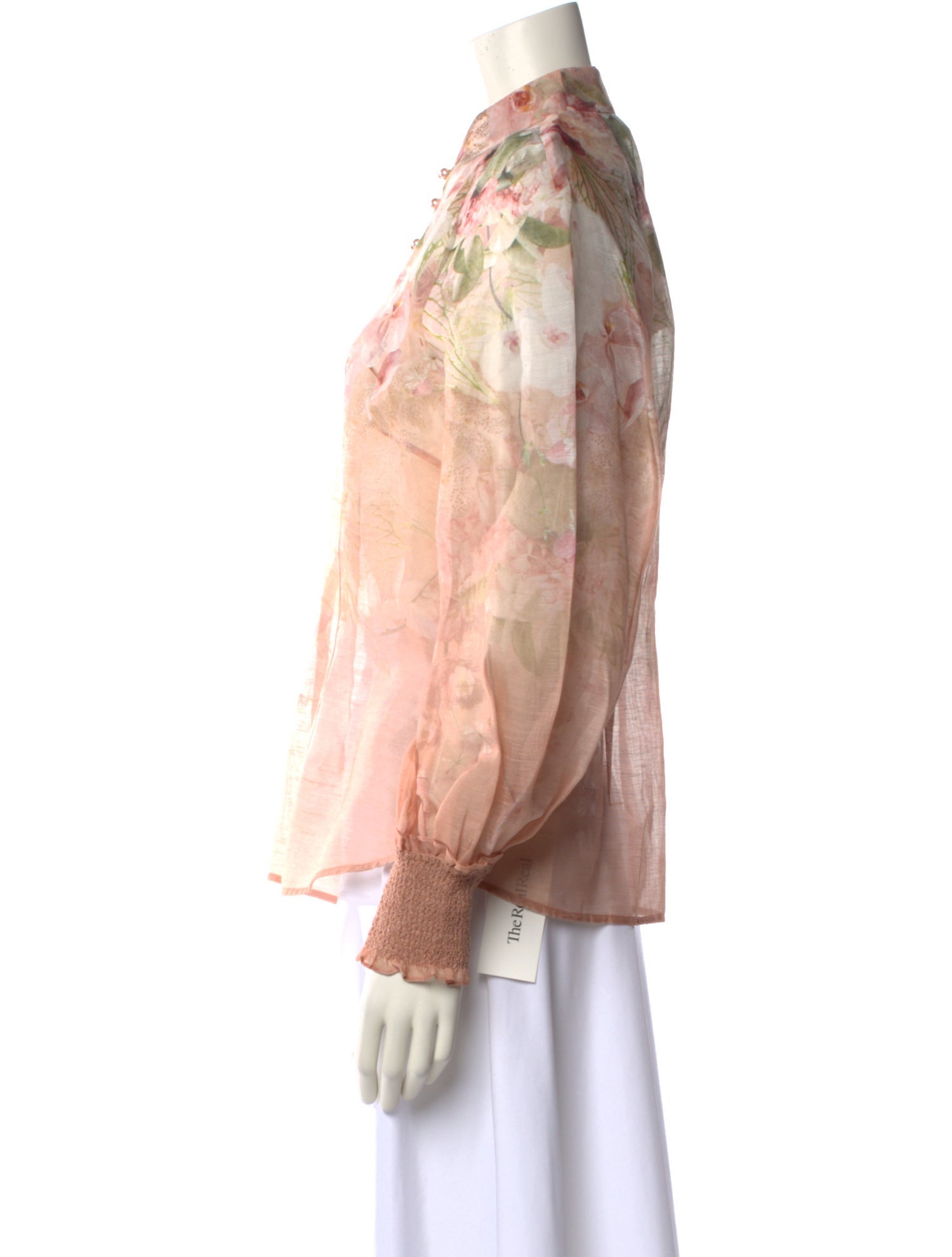 Zimmermann Silk Floral Print Button-Up Top w/ Tags