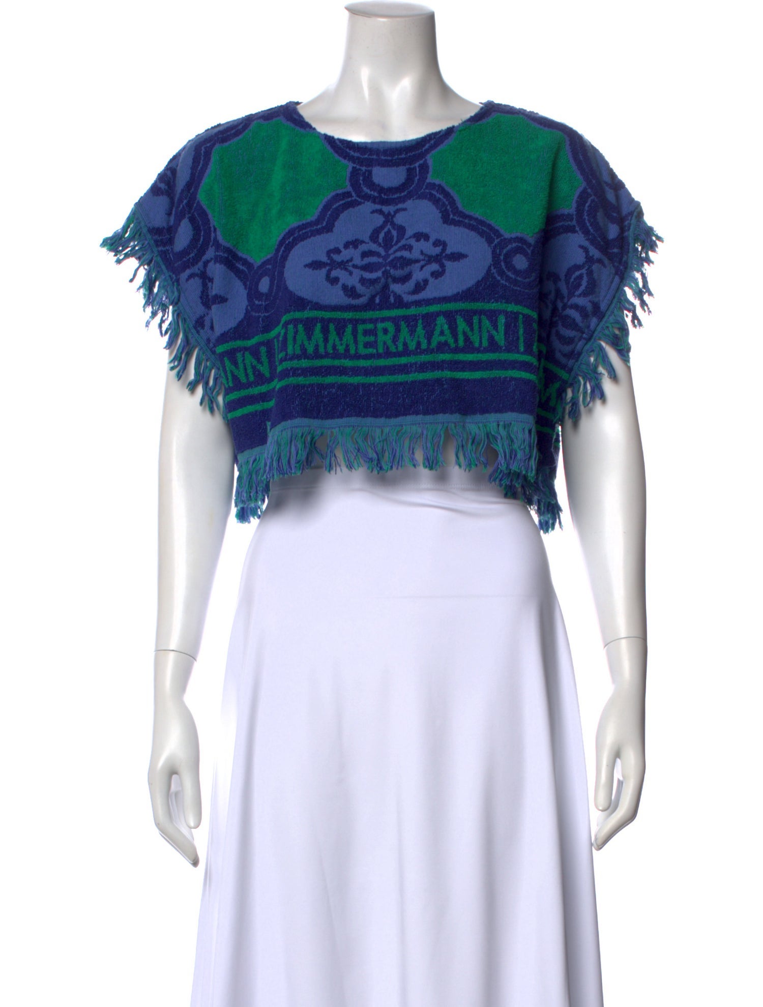 Zimmermann Patterned Crew Neck Top