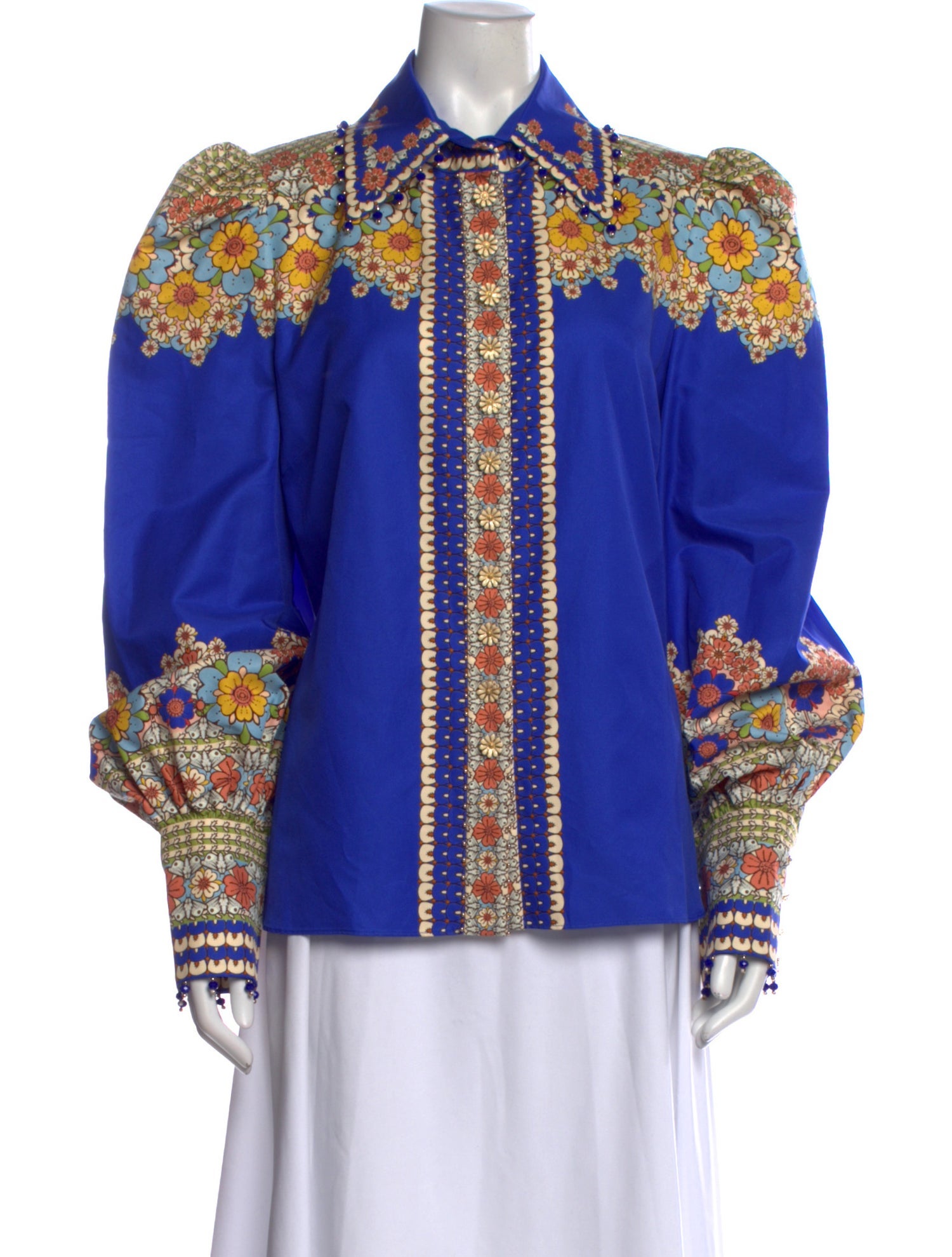 Zimmermann Floral Print Long Sleeve Blouse