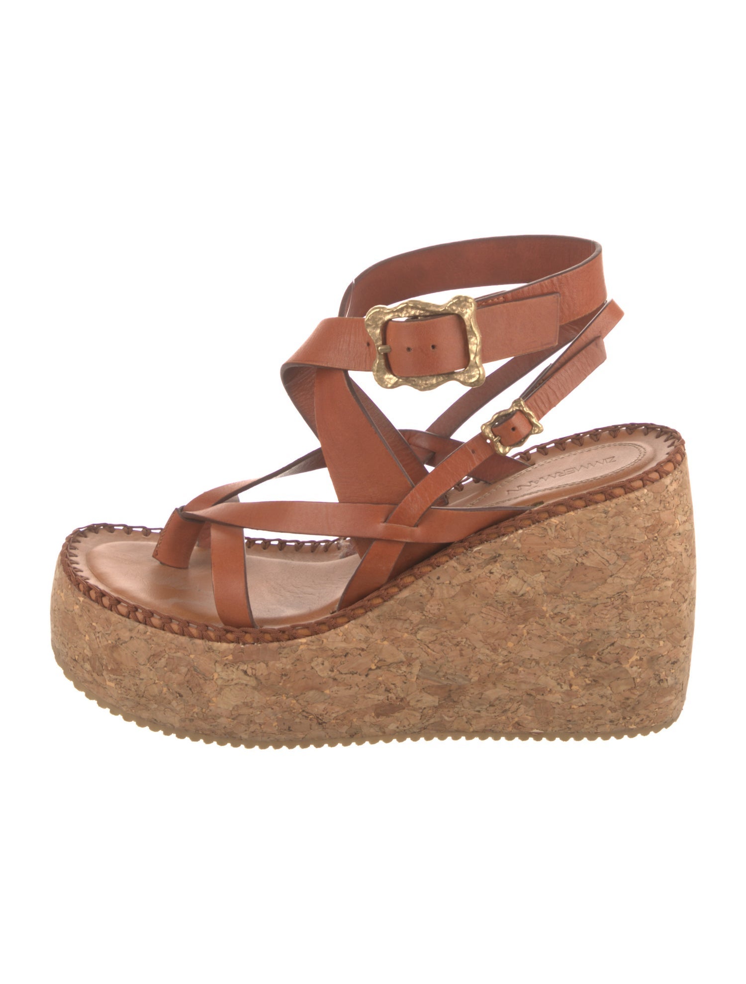 Zimmermann Leather Sandals - Brown Sandals, Shoes - WZI197032