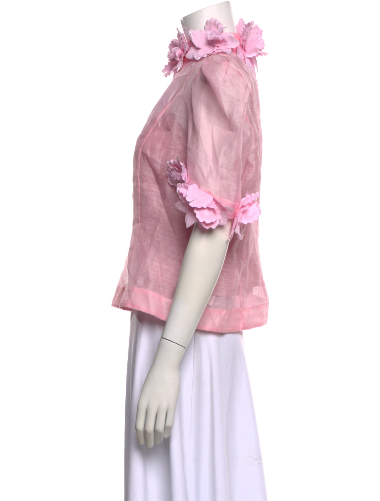 Zimmermann Linen Short Sleeve Blouse