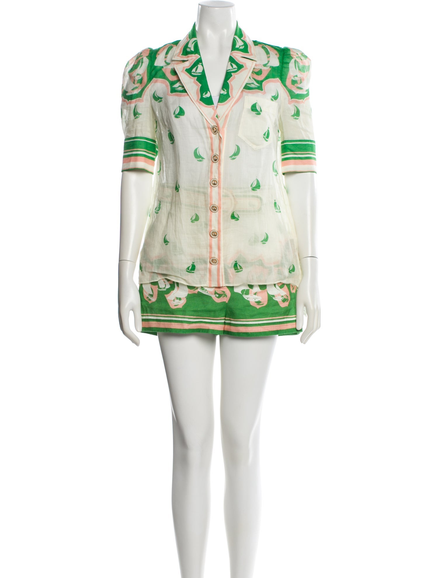 Zimmermann Linen Printed Short Set