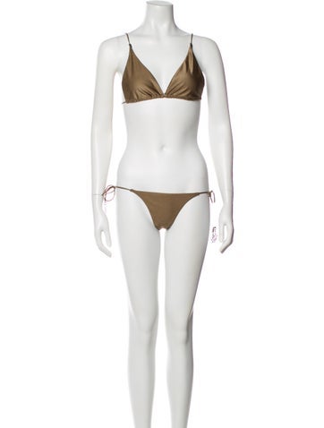 Pre-owned Zimmermann Bikini In Green