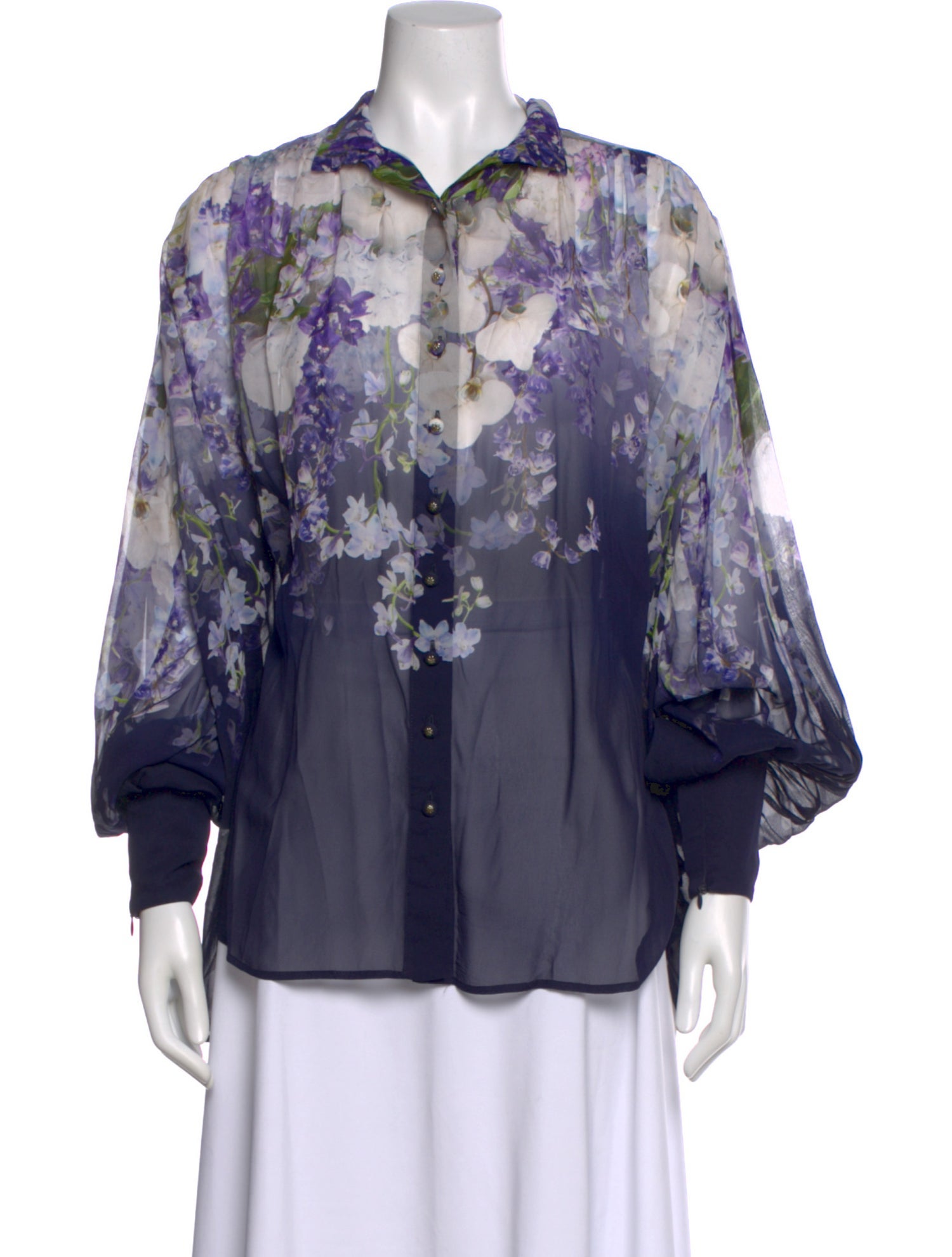 Zimmermann Floral Print Long Sleeve Blouse
