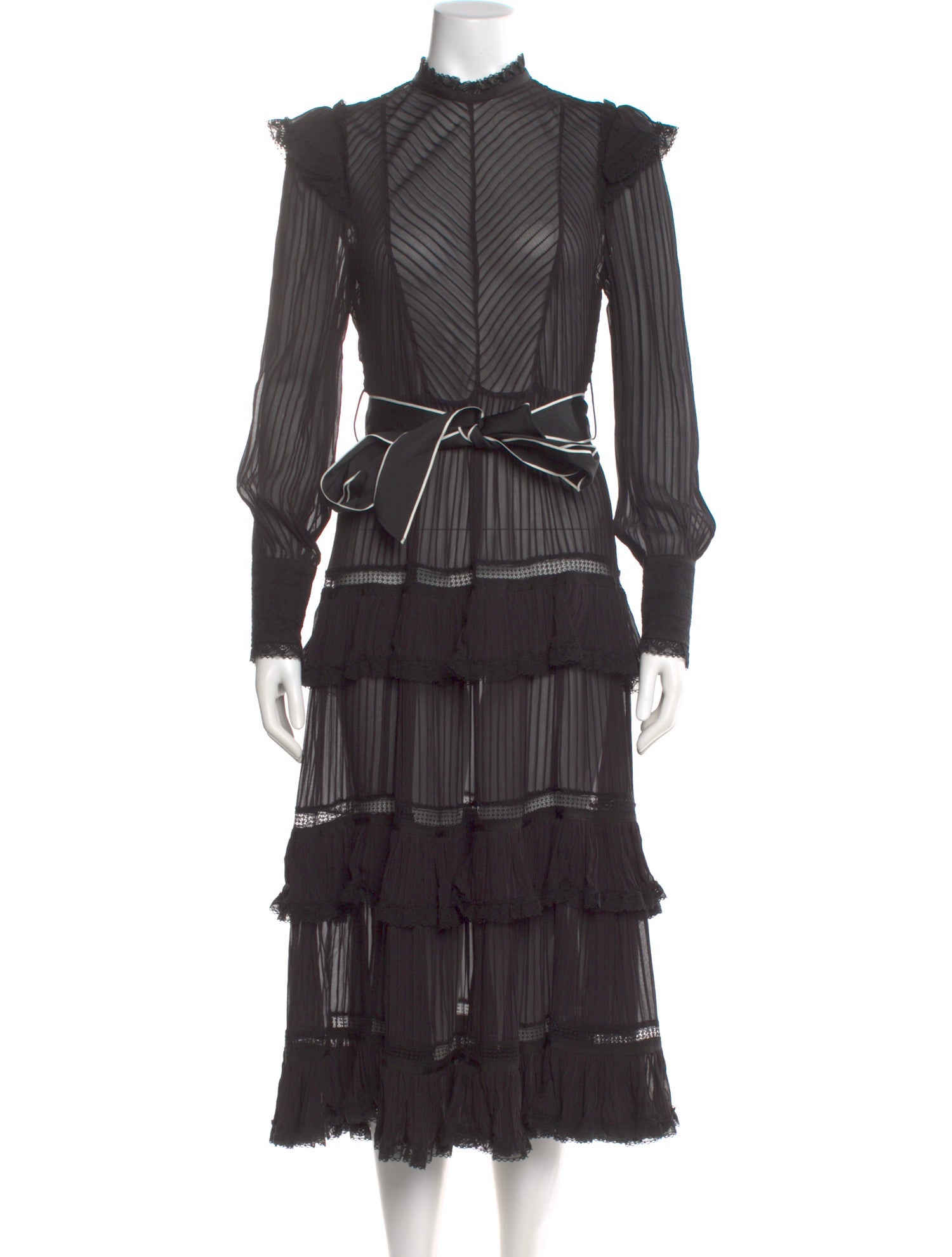 Zimmermann Mock Neck Midi Length Dress