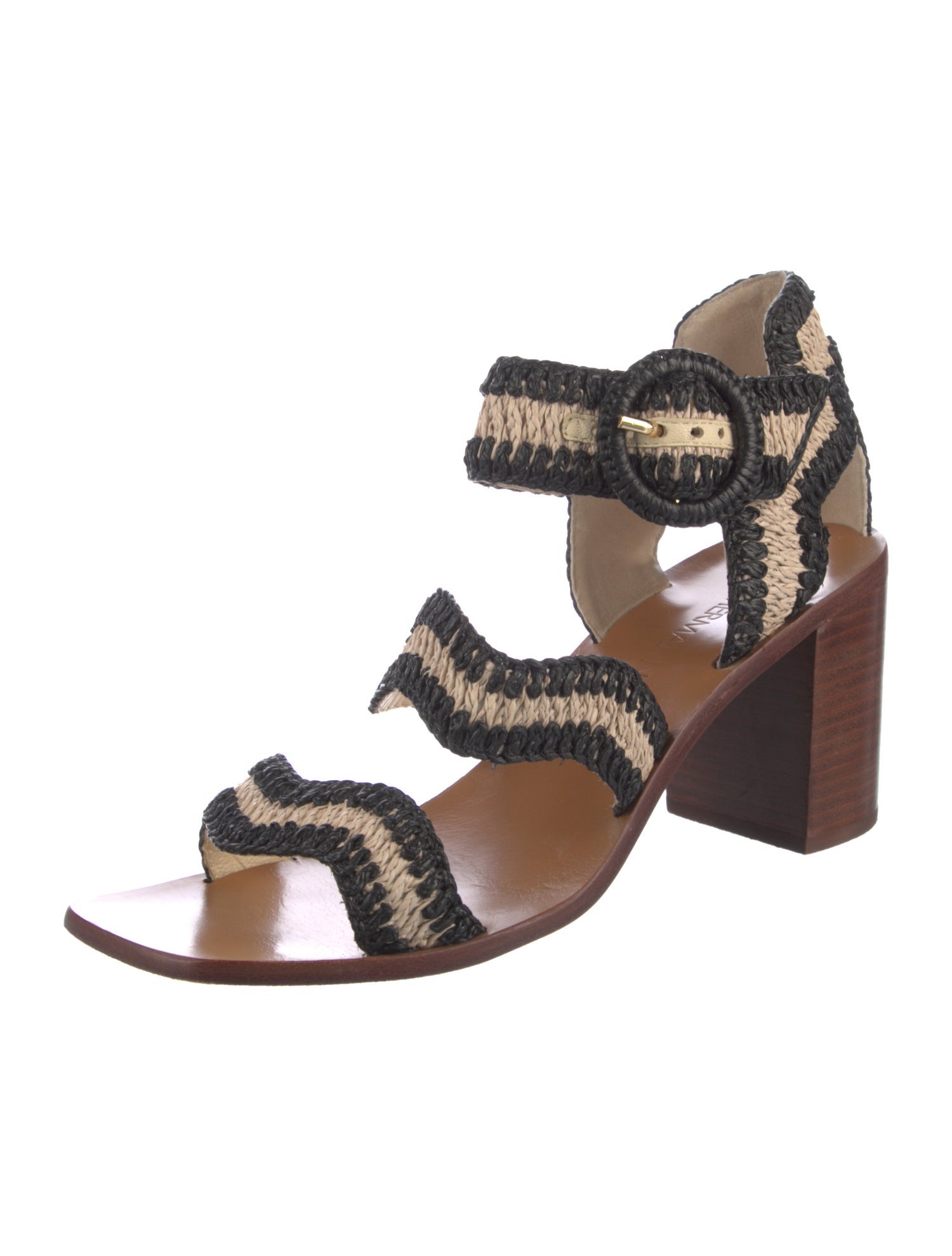 Zimmermann Raffia Patterned Slingback Sandals