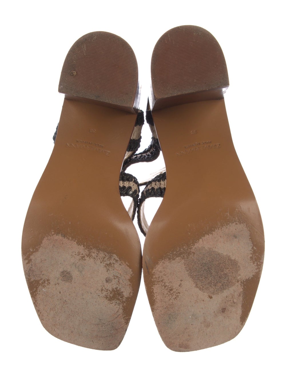 Zimmermann Raffia Patterned Slingback Sandals - image 5