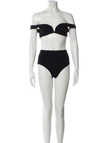 Pre-owned Zimmermann Bikini W/ Tags In Black