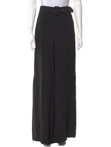 Pre-owned Zimmermann Silk Wide Leg Pants In Black