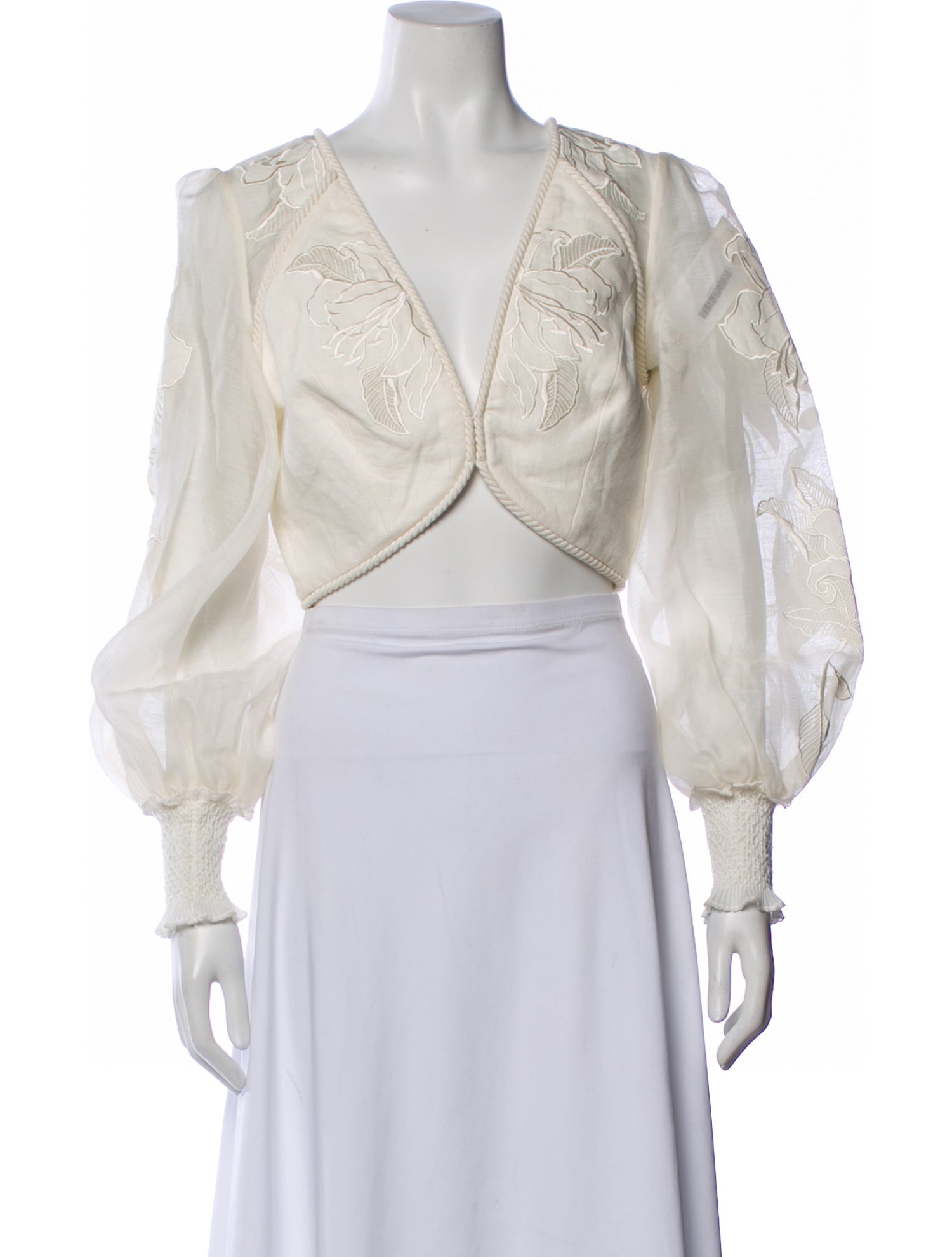 Zimmermann Linen Floral Print Blouse w/ Tags