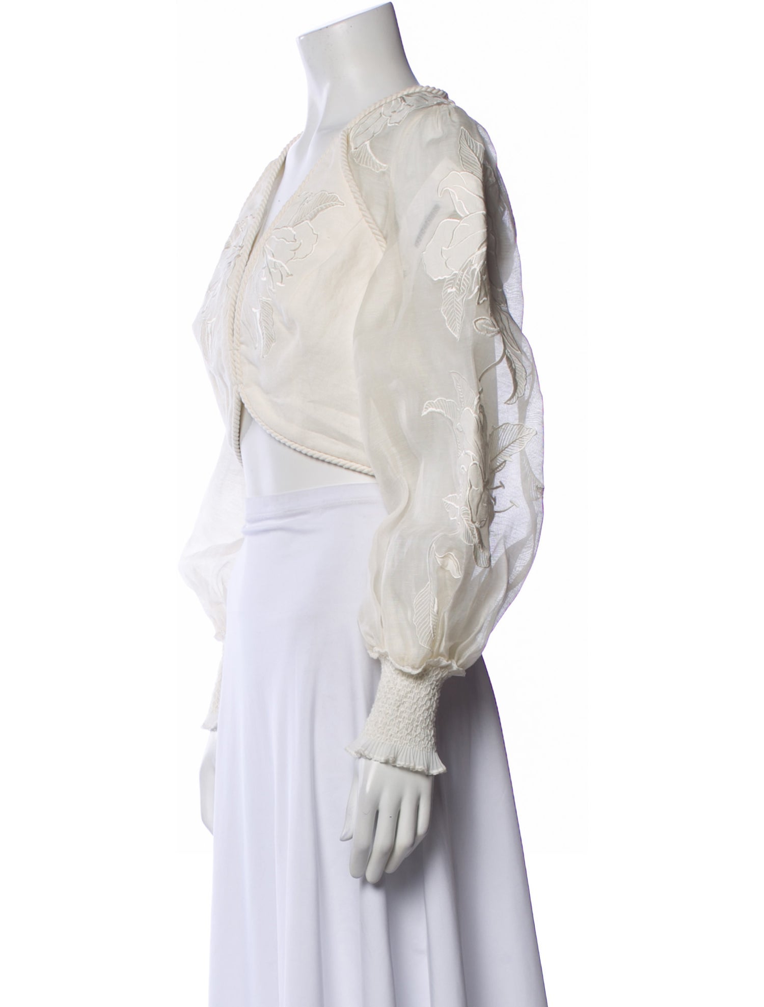 Zimmermann Linen Floral Print Blouse w/ Tags