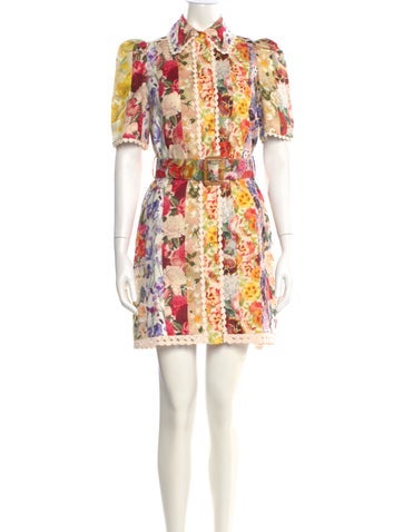 Pre-owned Zimmermann Linen Mini Dress In Neutral