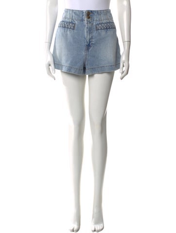Pre-owned Zimmermann Mini Shorts In Blue