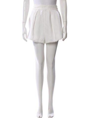 Pre-owned Zimmermann Linen Mini Shorts In White