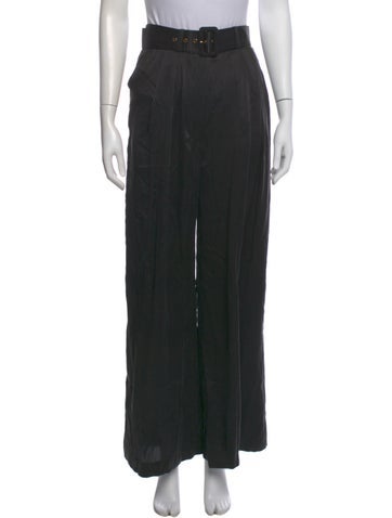 Pre-owned Zimmermann Silk Wide Leg Pants In Black
