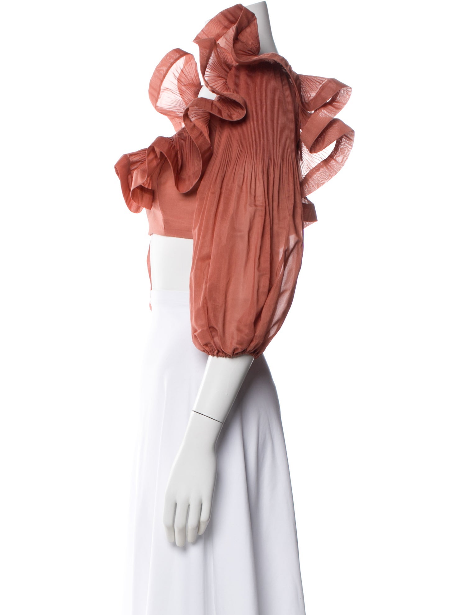 Zimmermann V-Neck Long Sleeve Crop Top w/ Tags