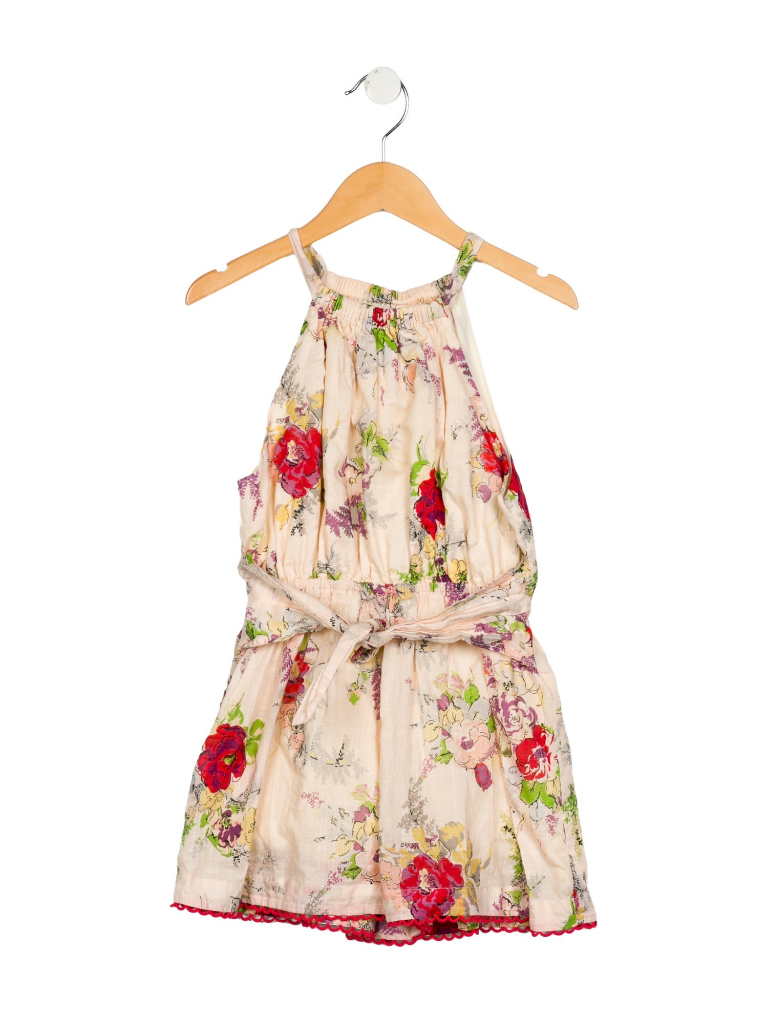 Zimmermann Girls Pattern Printed Pleated Romper