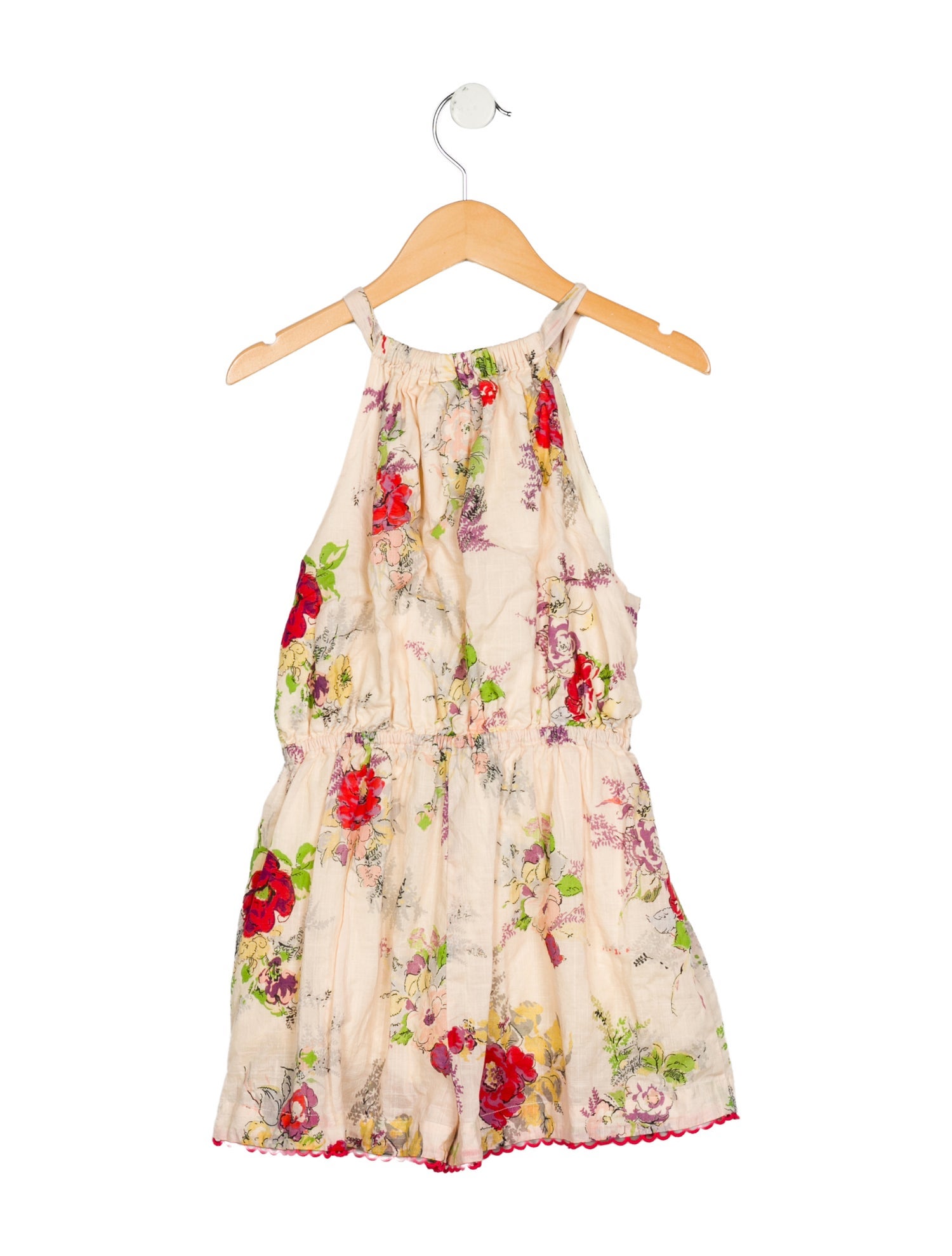 Zimmermann Girls Pattern Printed Pleated Romper