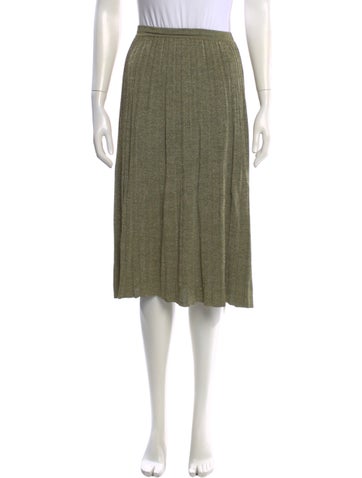 Pre-owned Zimmermann Glitter Accents Knee-length Skirt In Green