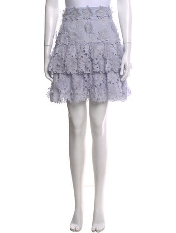 Pre-owned Zimmermann Linen Mini Skirt In Purple