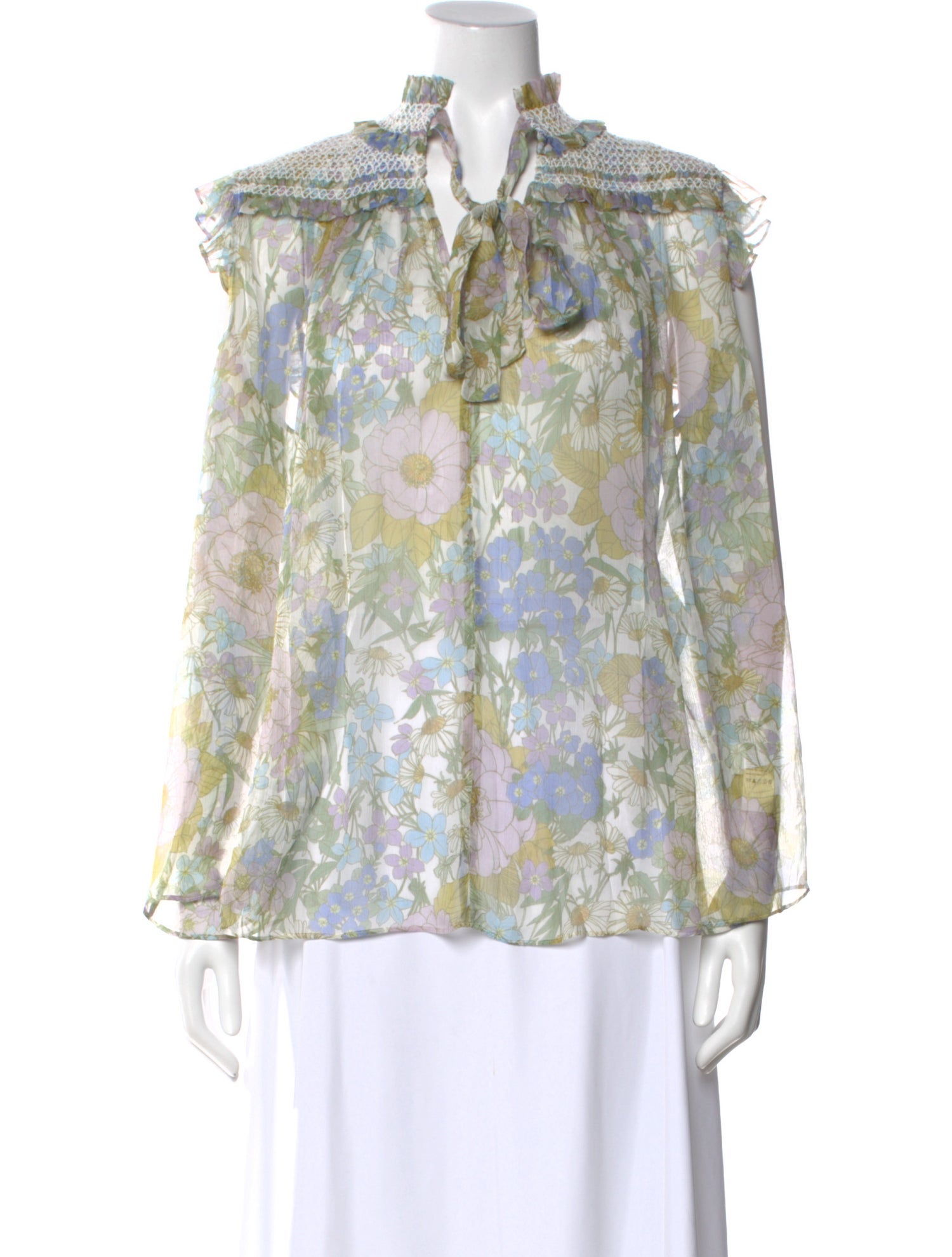 Zimmermann Silk Floral Print Blouse w/ Tags