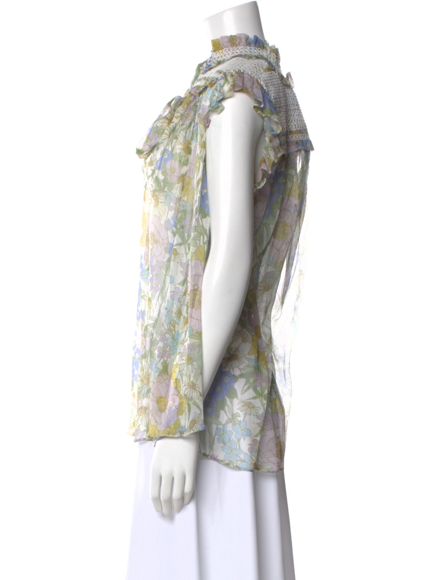 Zimmermann Silk Floral Print Blouse w/ Tags