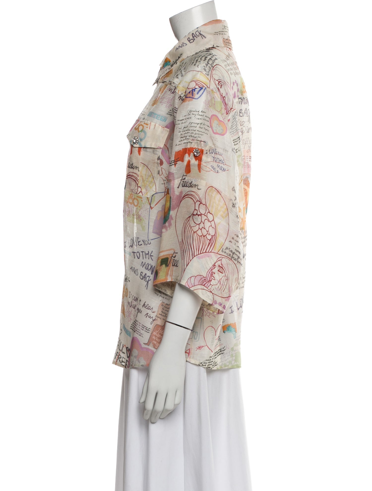 Zimmermann Linen Printed Blouse
