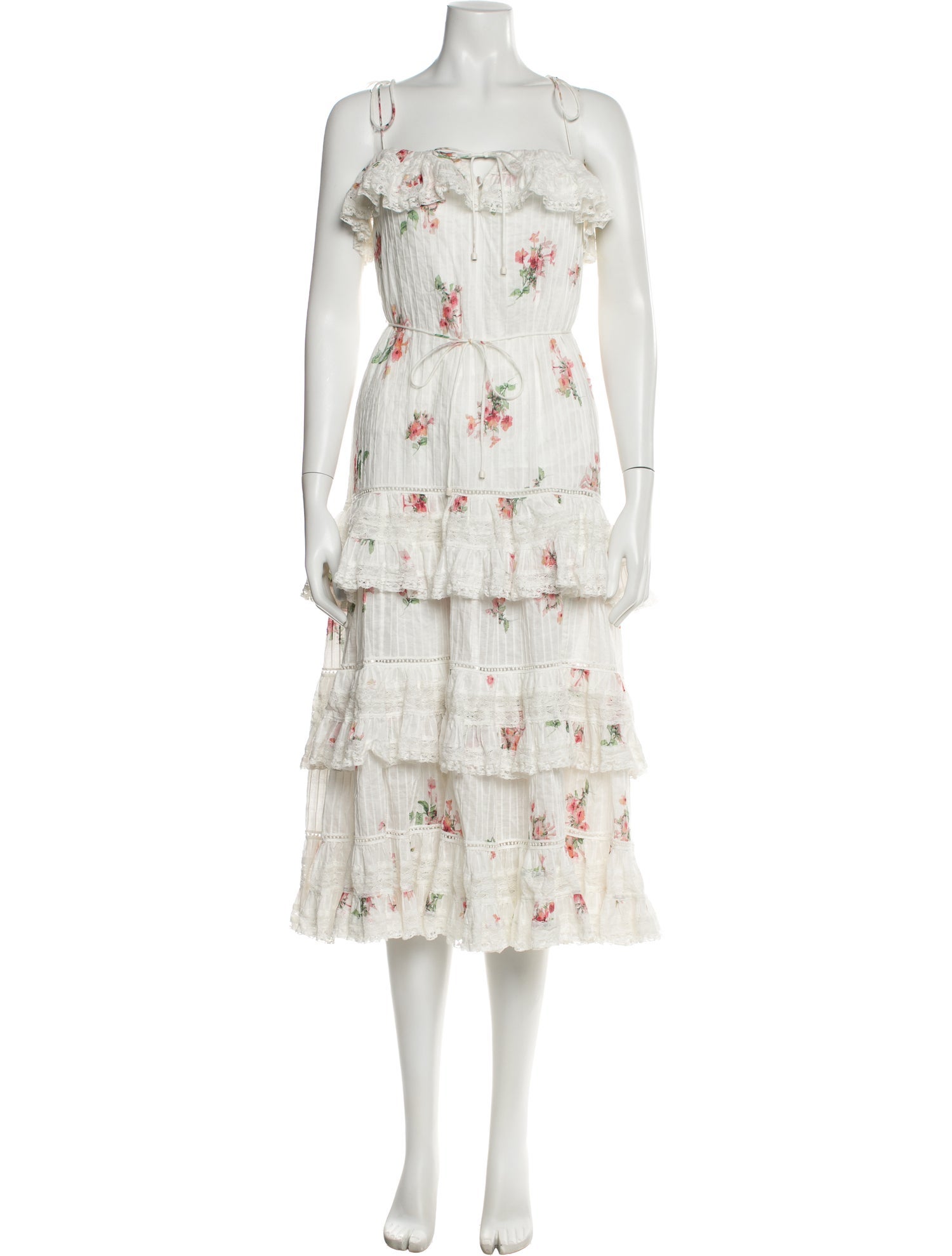 Zimmermann Floral Print Midi Length Dress